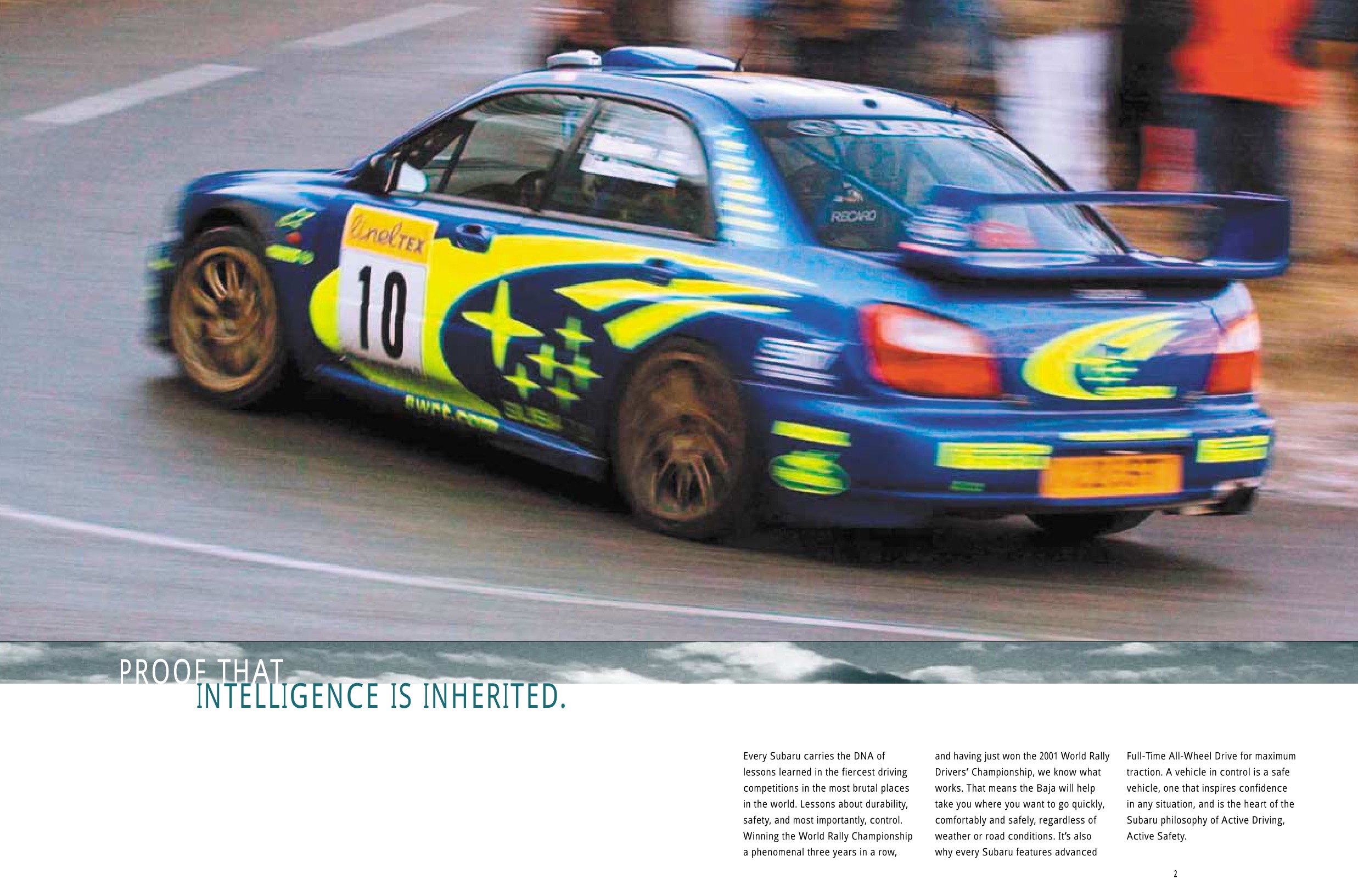 2003 Subaru Baja Brochure Page 2